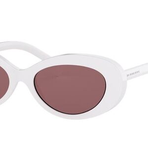 Burberry Oval Sunglasses with Rose-Tinted Lenses